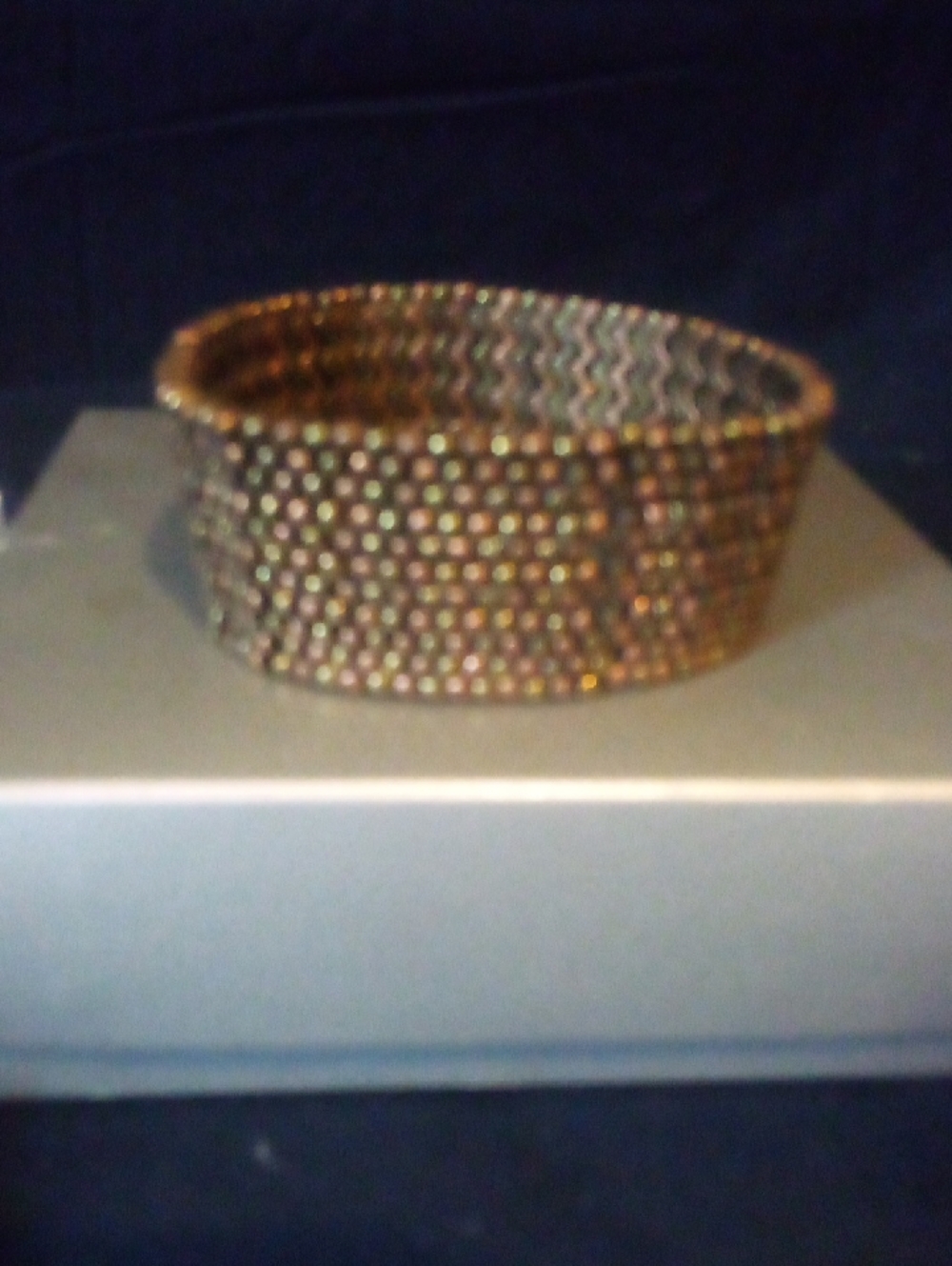 Copper "Healing" Bracelet Thick & Multi Hued And Stretches - 7" Flat